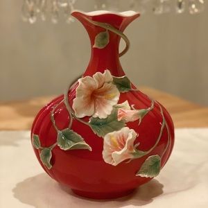 Franz Porcelain Hibiscus Vase